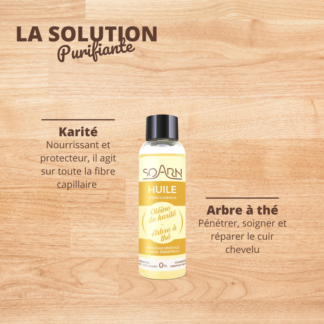 L'huile essentielle d'Oléine De Karité – Tea Tree de chez SOARN.